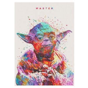 Yoda plagát master biely