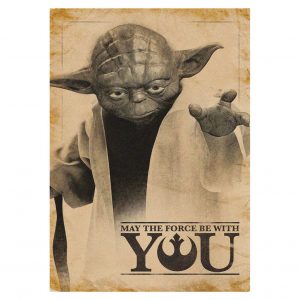 Yoda plagát May the force be with you